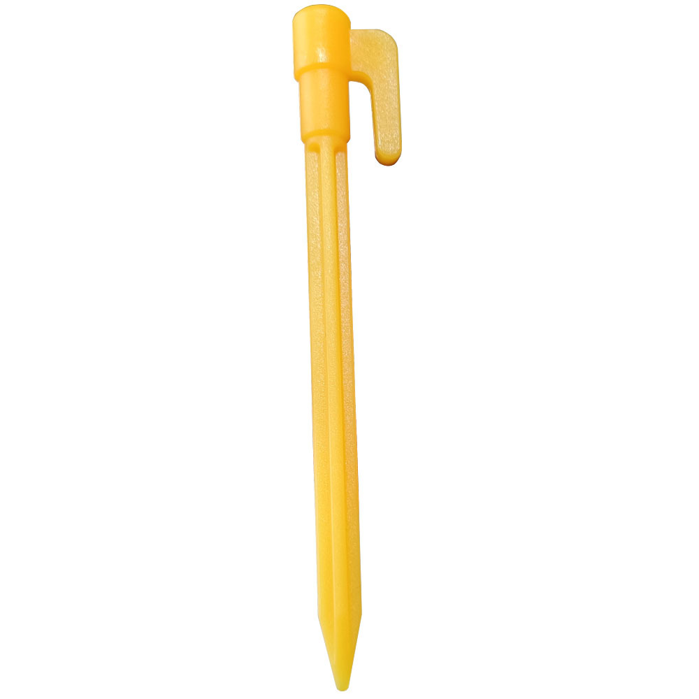 Plastic Tent Pegs with Hooks – Durable Ground Stakes for Camping, Tarps, and Shelters