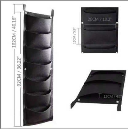 Vertical Planter with Pockets for Garden – Wall-Mounted Plant Bag for Indoor and Outdoor Use