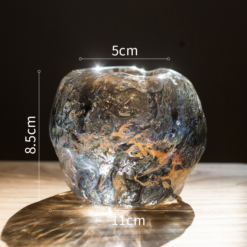 Decorative Glass Tealight Holder – Transparent Candle Holder for Elegant Room Lighting