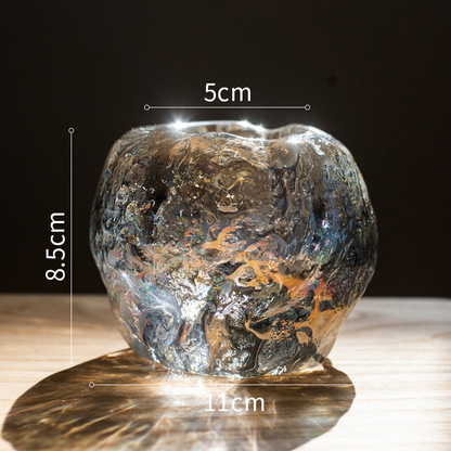 Decorative Glass Tealight Holder – Transparent Candle Holder for Elegant Room Lighting