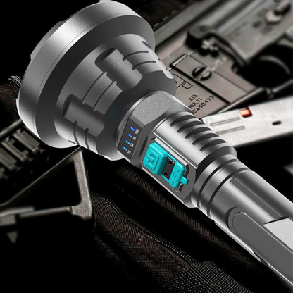 Super Bright 90,000LM LED Flashlight – Tactical Searchlight with USB Charging for Outdoor Use and Emergencies