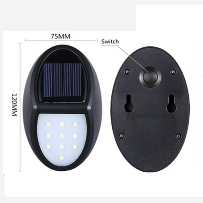 Solar LED Outdoor Wall Light with Motion Sensor – Weatherproof, Energy-Saving, and Wireless for Garden, Terrace, and Driveway