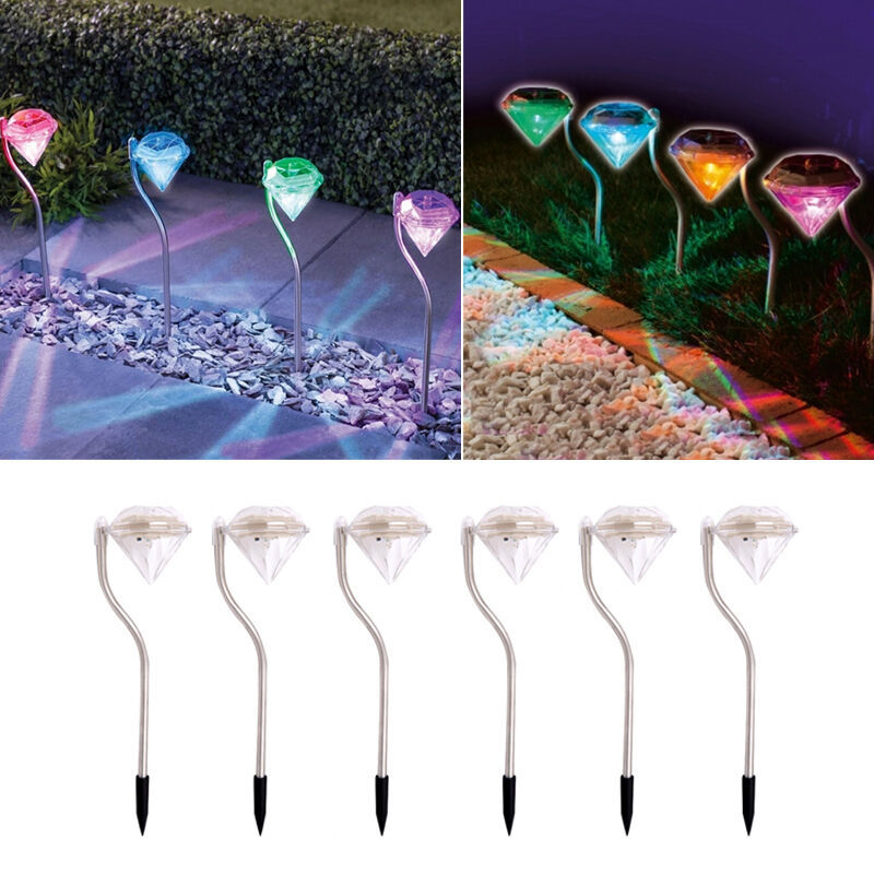 Solar Diamond Garden Light – Color-Changing LED Outdoor Lighting for Terrace and Garden