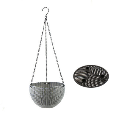 Braided Hanging Basket for Plants with Chain – Perfect for Balcony and Garden