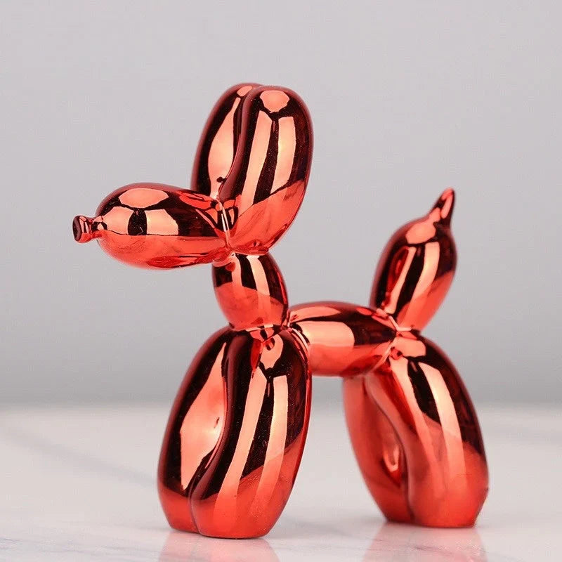 Balloon Animal Sculpture – Modern Decorative Figure Made of Metal in High-Gloss Finish