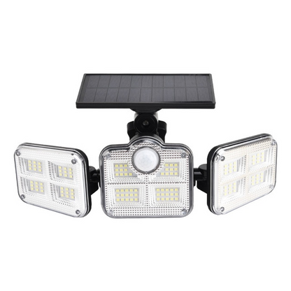 Solar LED Spotlight with Motion Sensor – Triple Outdoor Lighting for Garden, Yard, and Garage