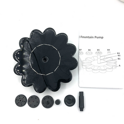 Solar-Powered Flower-Design Fountain – Water Feature for Garden, Ponds, and Pools