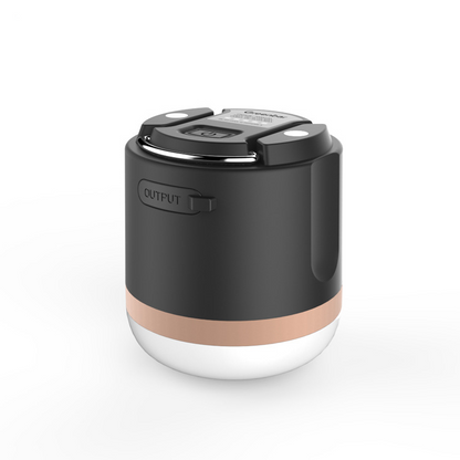 LED Camping Lamp with Power Bank – Rechargeable Outdoor-Ready Lamp