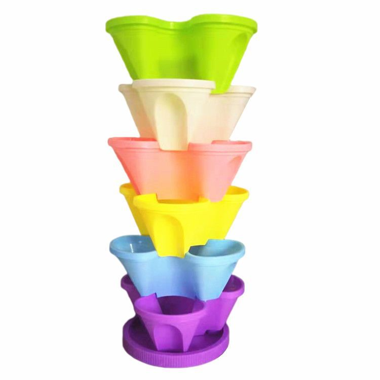 6-Layer Vertical Plant Tower – Efficient 3D Flower Growing System for Garden and Patio
