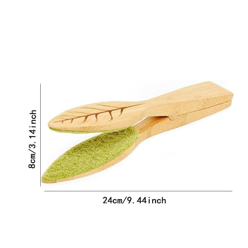 Wooden Plant Leaf Cleaning Tongs – Gentle Care for Leaves and Indoor Plants