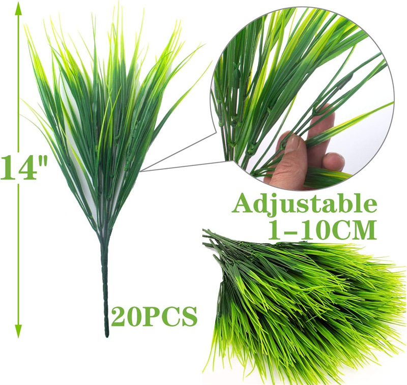 Artificial Wheat Grass Plant Made of Plastic – Decorative Artificial Grass for Garden, Balcony, and Outdoor Areas