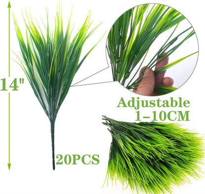 Artificial Wheat Grass Plant Made of Plastic – Decorative Artificial Grass for Garden, Balcony, and Outdoor Areas