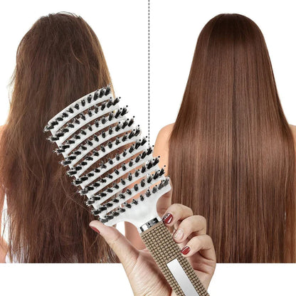 Ergonomic Hair Brush for Easy Detangling