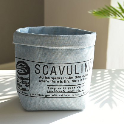 Decorative Fabric Planter with Print – Versatile Plant and Decorative Pot for Home and Garden