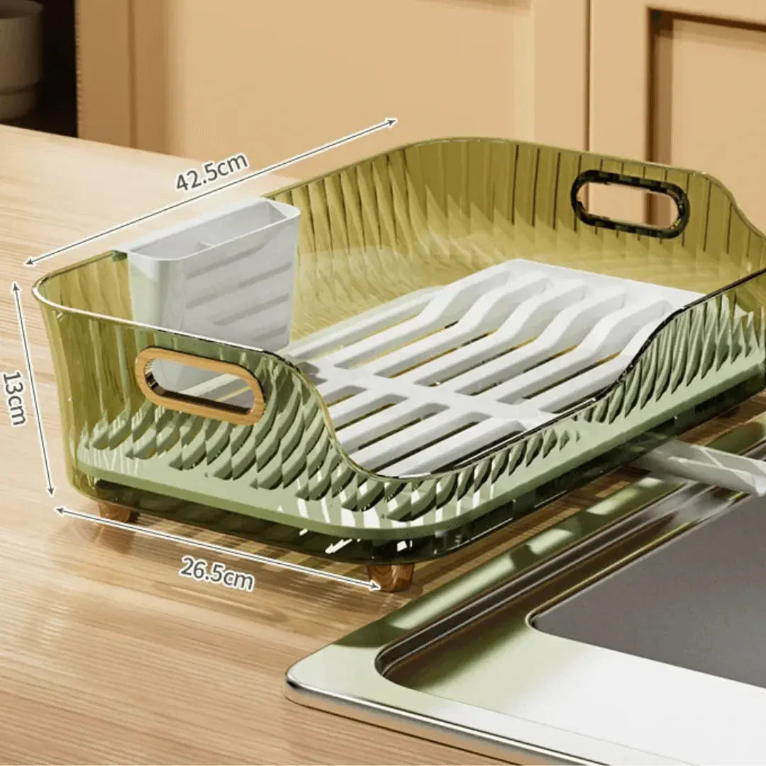 Dish Drying Rack with Drainage and Stylish Design
