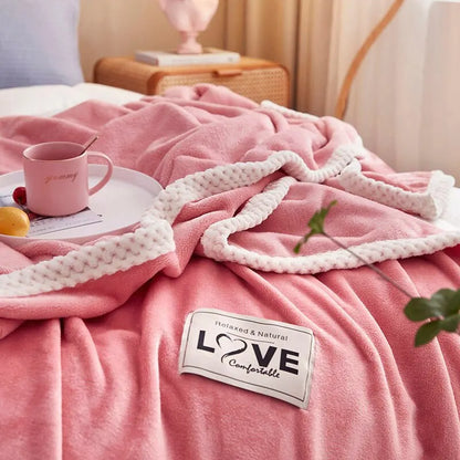Cozy Pink Flannel Fleece Blanket – Soft and Warm Throw Blanket