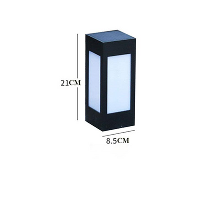 Solar-powered LED garden lamp in square design – modern outdoor lighting for paths and terrace