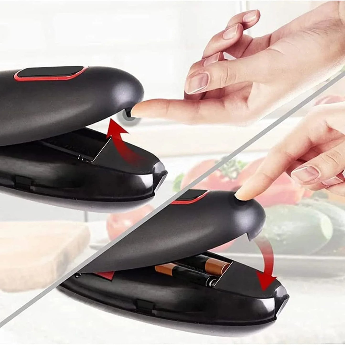Can Opener with One-Button Control and Ergonomic Handle