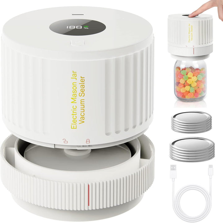 Vacuum Sealer for Mason Jars – Electric Freshness Preservation Set