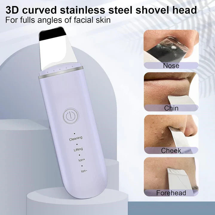 Ultrasonic Skin Scrubber for Deep Cleansing – Pore Cleaner & Facial Peeling with Ion Technology