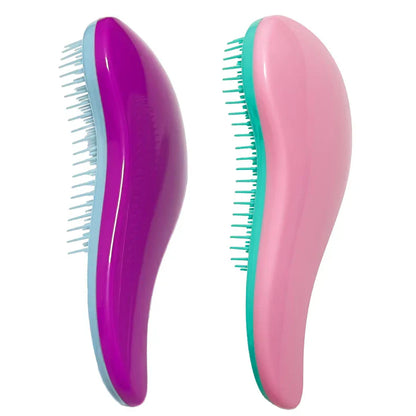 Ergonomic Detangling Brush 2-Pack for Gentle Hair Styling – Suitable for All Hair Types