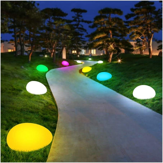 Color-Changing LED Garden Stones – Decorative Light Stones for Garden, Terrace, and Outdoor Area