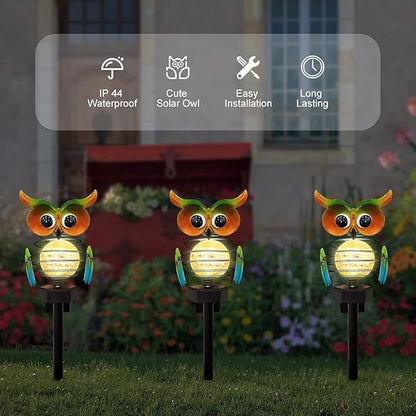 Solar LED Garden Light Owl – Color-Changing Outdoor Lighting for Garden and Terrace