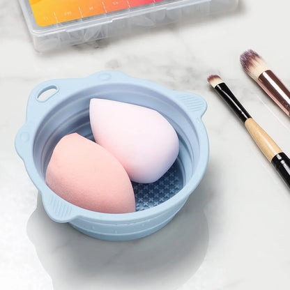 Foldable Silicone Cleaning Bowl for Brushes and Sponges
