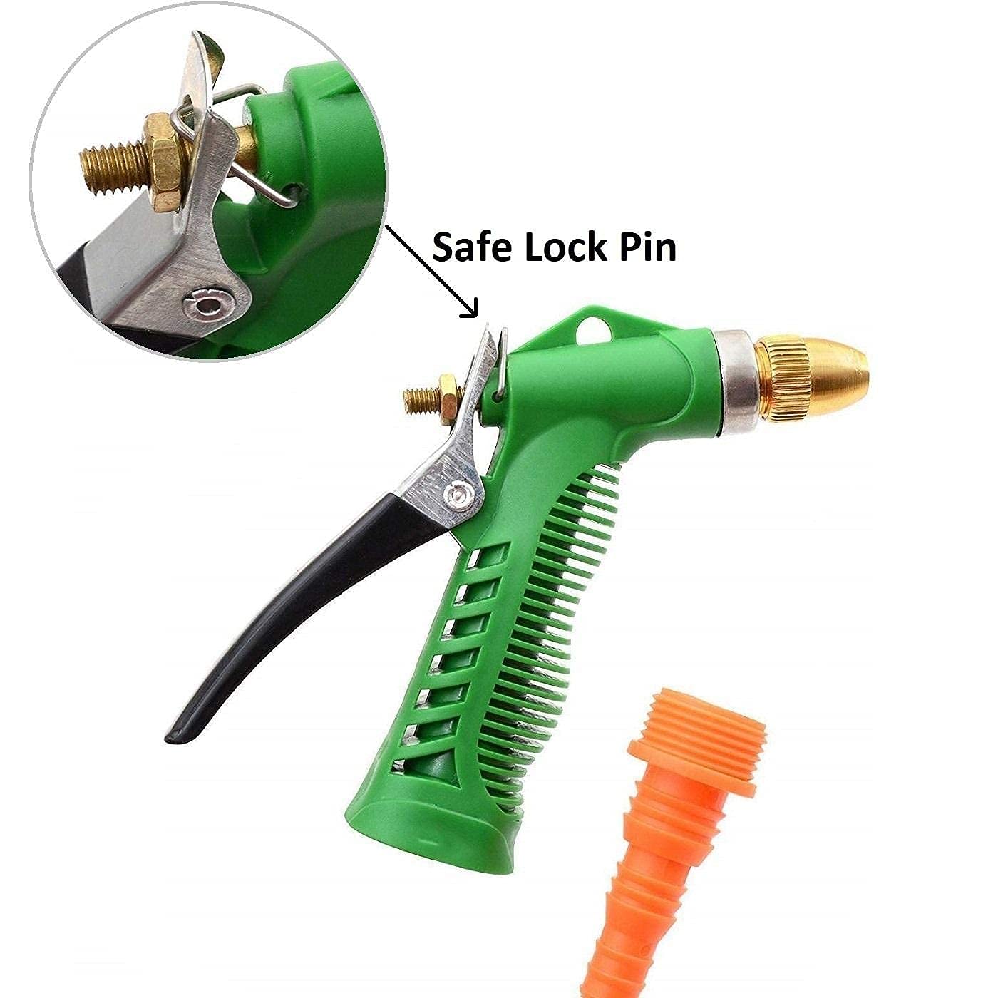 Adjustable High-Pressure Garden Hose Nozzle with Copper Head – Durable Spray Nozzle for Efficient Garden Watering
