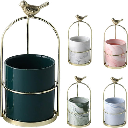 Flower Planters with Bird Design – Decorative Plant Pots for Garden and Balcony