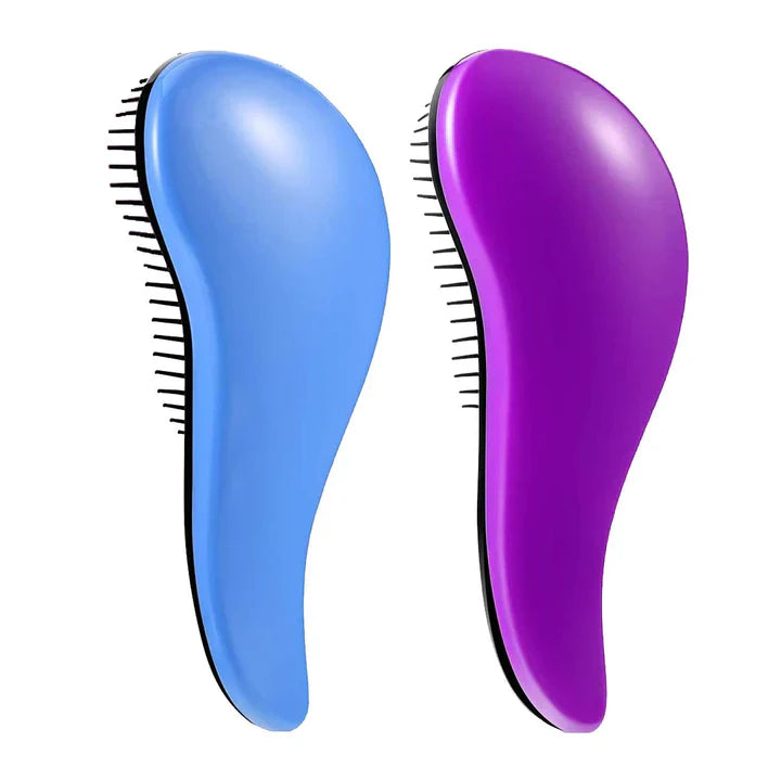 Ergonomic Detangling Brush 2-Pack for Gentle Hair Styling – Suitable for All Hair Types