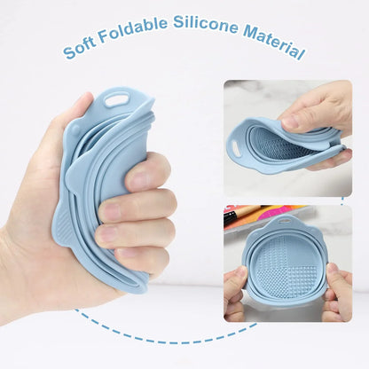 Foldable Silicone Cleaning Bowl for Brushes and Sponges