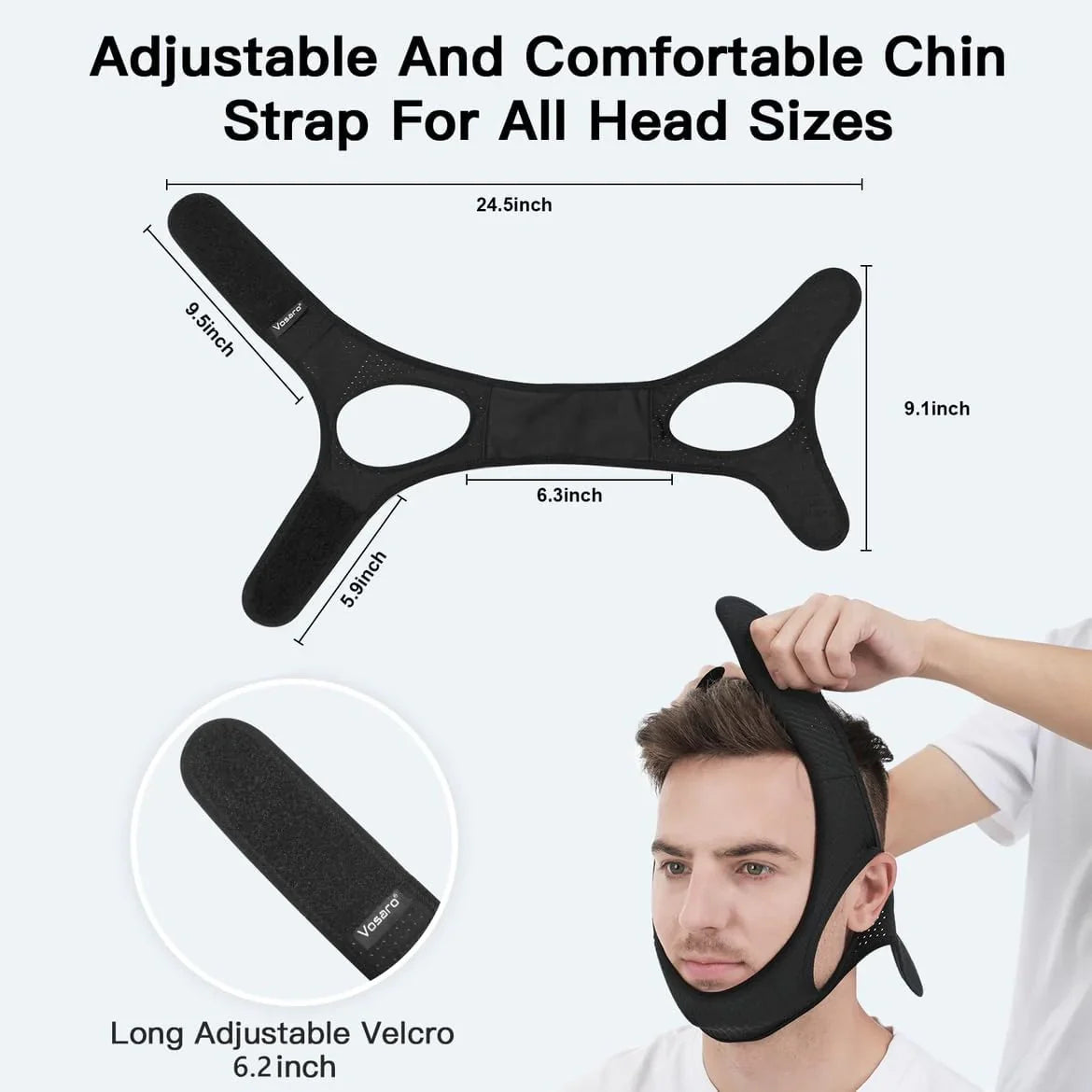 Anti-Snoring Chin Strap – Adjustable Snoring Stopper for Peaceful Sleep