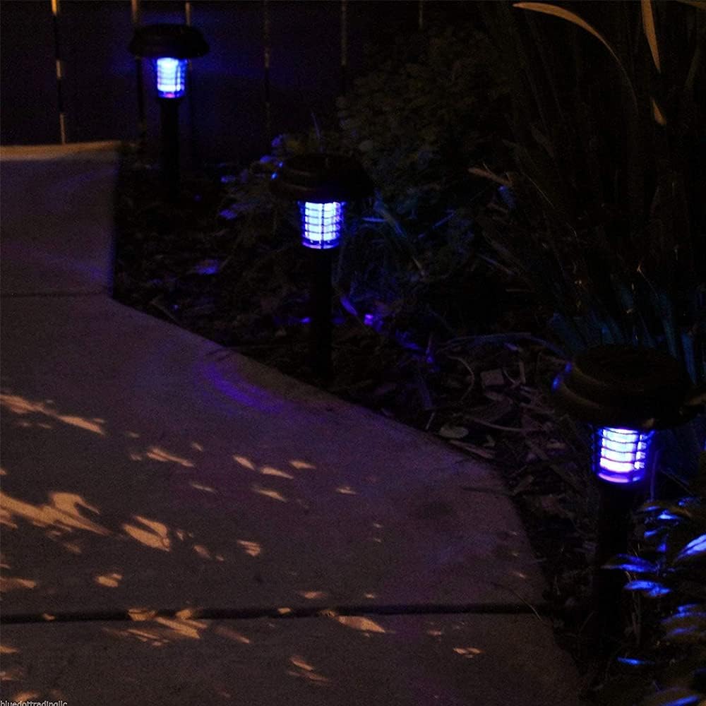 Solar Insect Killer with LED Light – Waterproof Mosquito Trap for the Garden, UV Light Mosquito Repellent Solar Garden Lamp
