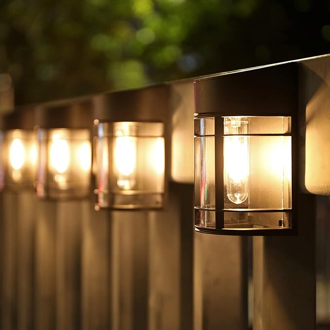 LED Outdoor Wall Light with Glass Grid – Weatherproof Garden Lamp for Patio, Balcony, and Entrance Area