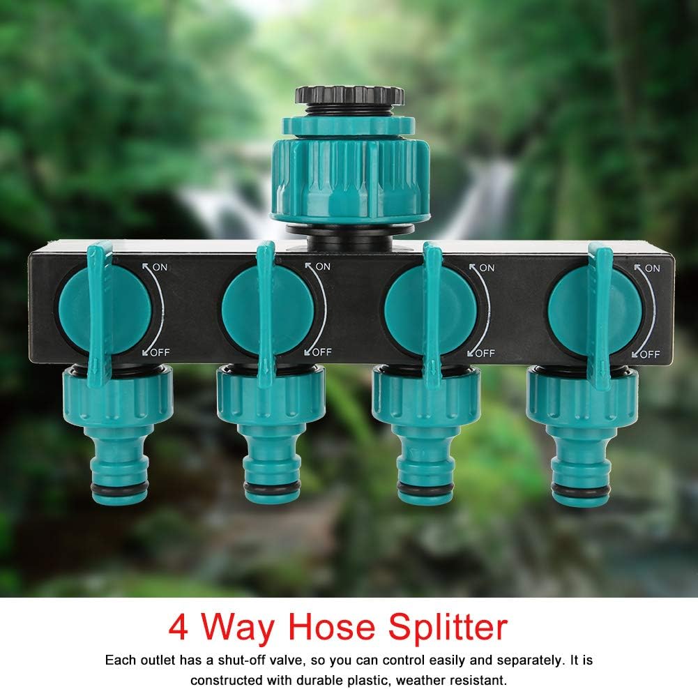 Universal 4-Way Garden Hose Splitter – Adjustable Faucet Distributor for Efficient Irrigation
