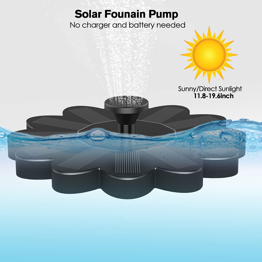 Solar-Powered Flower-Design Fountain – Water Feature for Garden, Ponds, and Pools