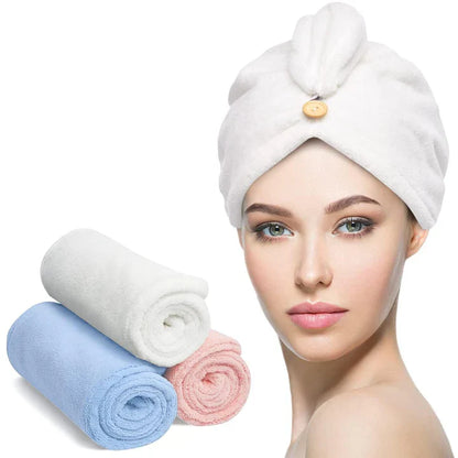 Quick-Drying Microfiber Hair Towels | 3-Piece Set