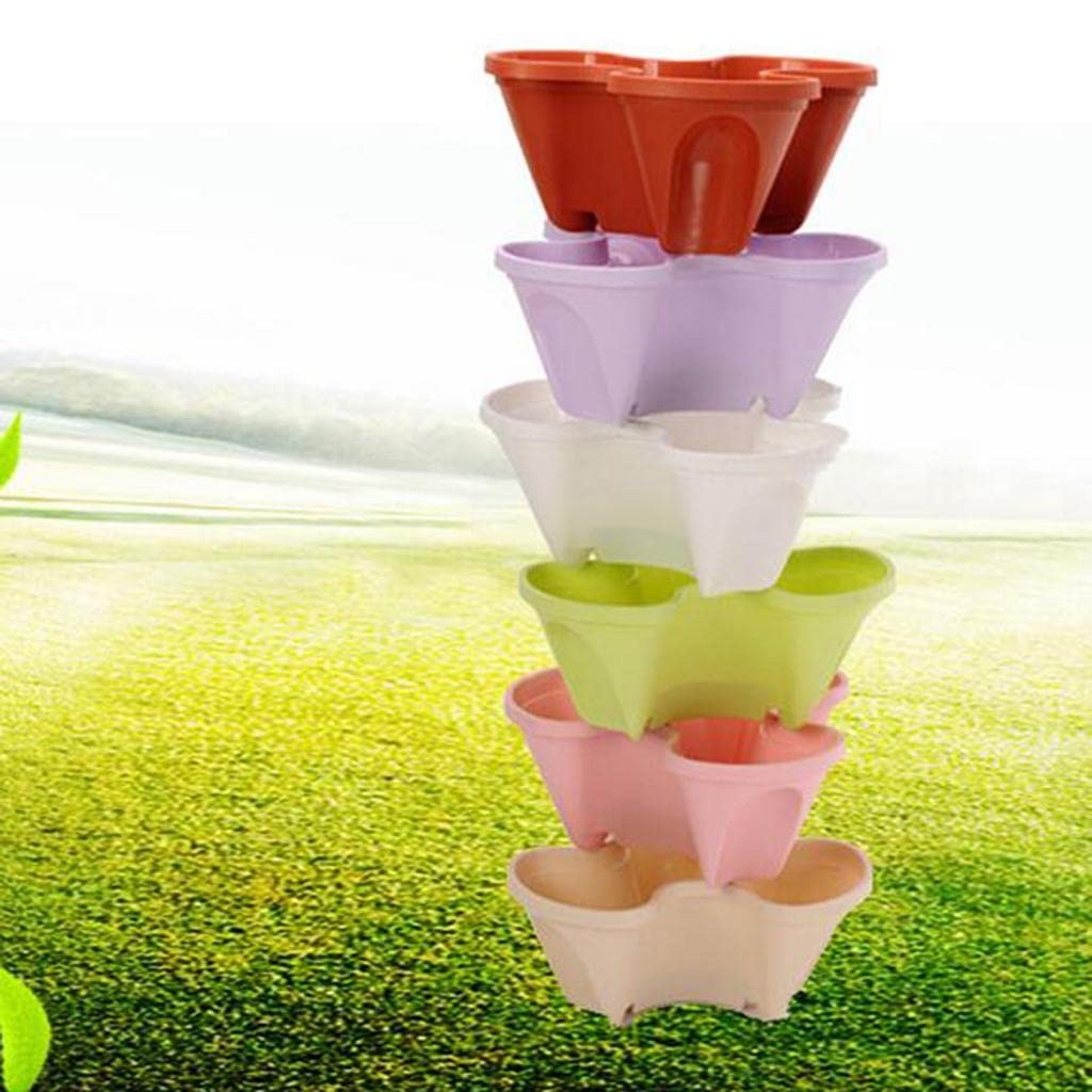 Stackable Plant Tower for Herbs and Vegetables – Vertical Garden Planters for Indoor and Outdoor Use