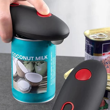 Can Opener with One-Button Control and Ergonomic Handle
