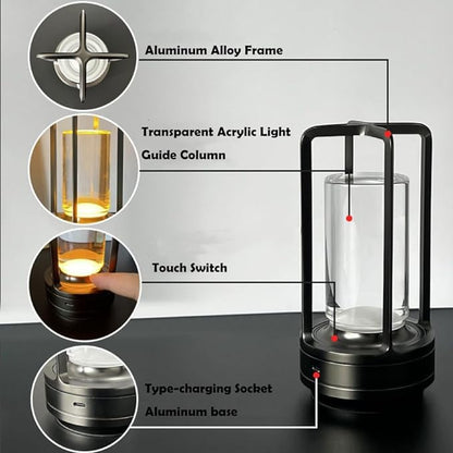 Industrial Metal Table Lamp in Retro Style