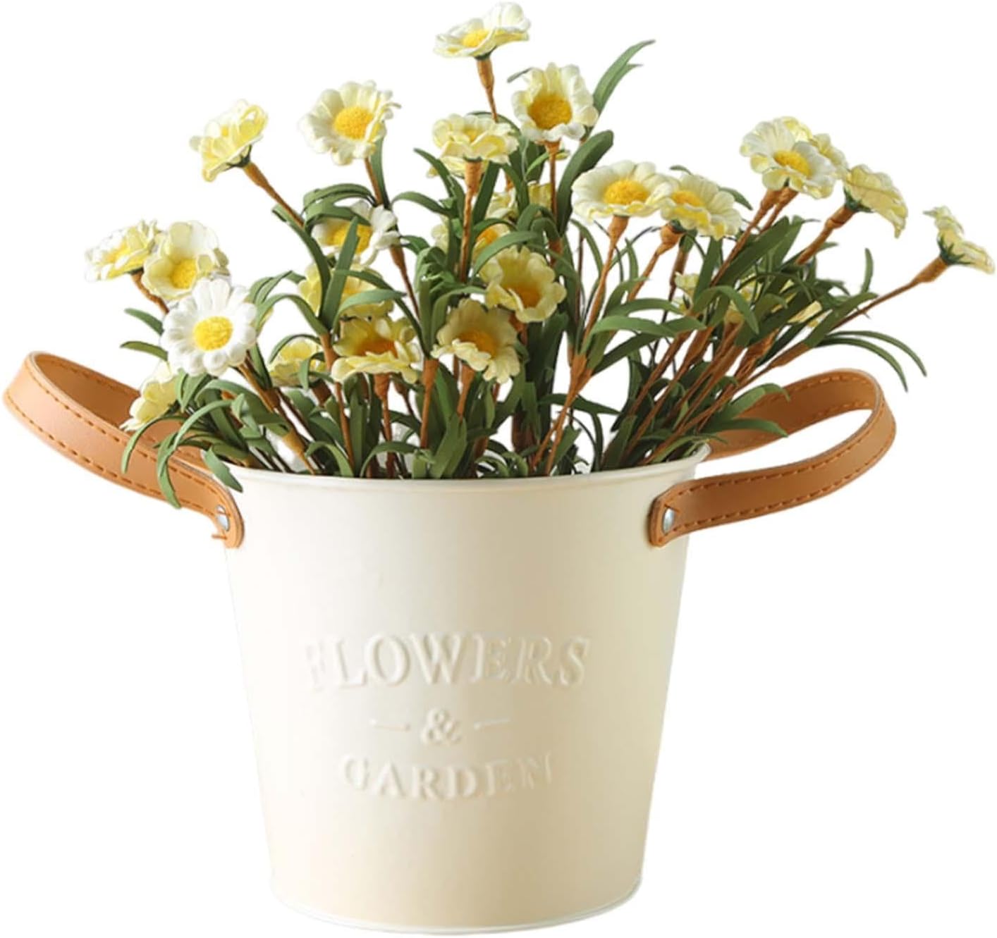 Decorative Plant Pots with Leather Handles – Stylish Flower Pots for Home and Garden