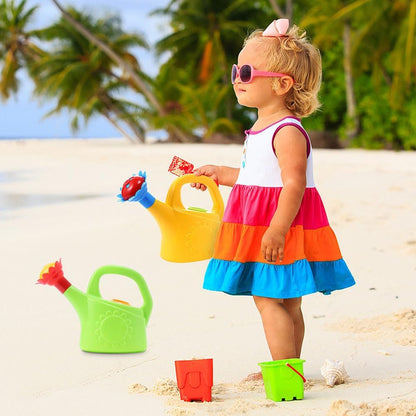 Colorful Kids Watering Can with Flower Spout – Plastic Watering Can for Little Gardeners