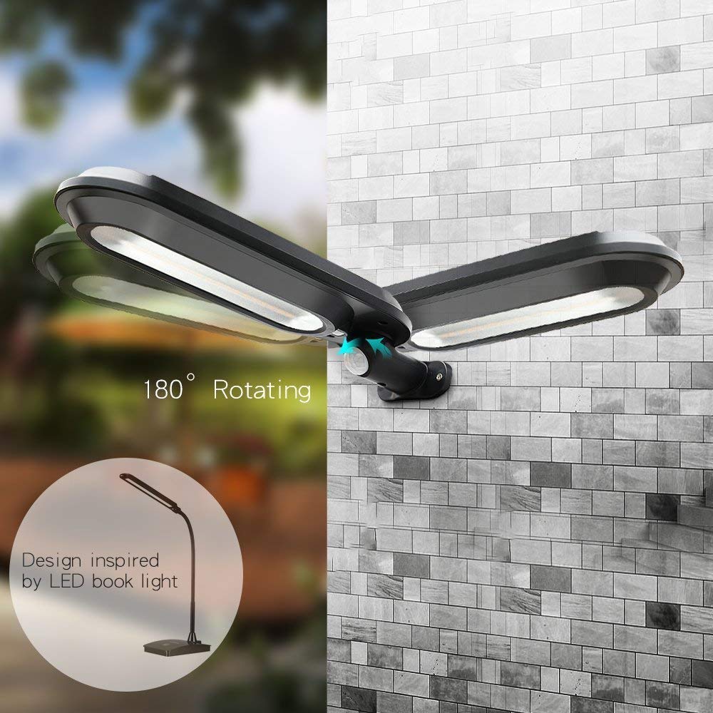 Solar Wall Light with Motion Sensor and 180° Rotation – LED Outdoor Lighting for Garden, Terrace, and Yard
