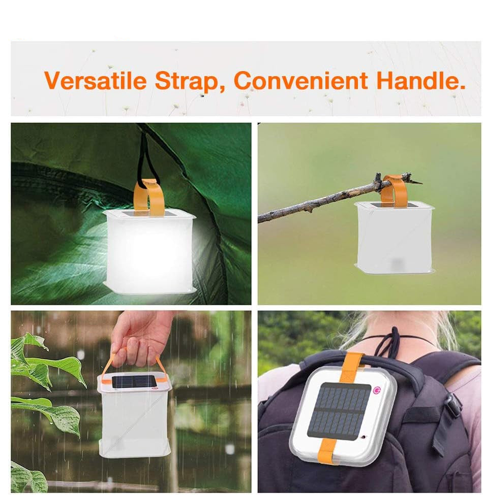 Solar-Powered LED Camping Lantern – Portable and Foldable Lamp for Outdoor Activities