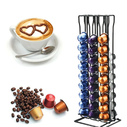 Stylish Standing Coffee Capsule Holder – Space-Saving and Modern Storage Solution for Nespresso & Dolce Gusto Capsules