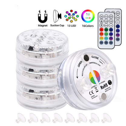 RGB LED Underwater Lighting with Remote Control – Color Changing for Pools, Bathrooms, and Ponds