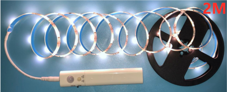 Flexible LED Light Strip With Remote Control – 2-Meter Strip For Decorative Lighting In Shelves And Cabinets
