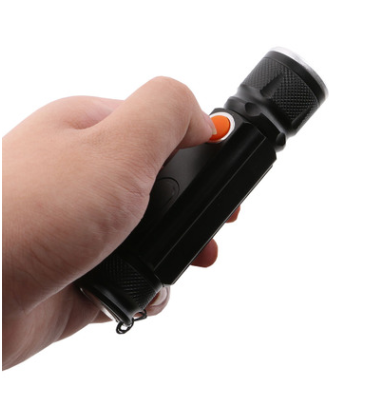 Magnetic LED Flashlight – USB Rechargeable Emergency Lamp with Carrying Strap for Outdoor Use and Workshop