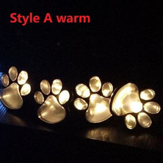 Paw Print Solar Lamp – LED Garden Lighting for Outdoor Use, Weatherproof and Energy-Efficient